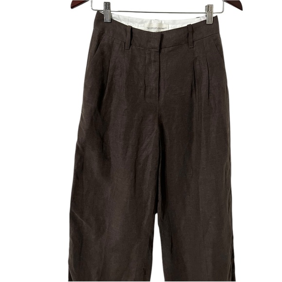 ARITZIA Wilfred The Effortless Linen Pleated Wide Leg Pants Trousers - Picture 3 of 9